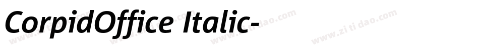 CorpidOffice Italic字体转换